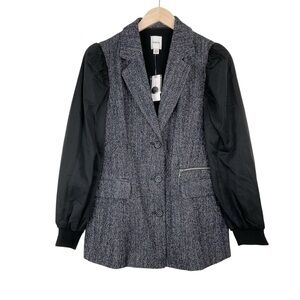 Anthropologie Maeve Mixed Media Relaxed Jacket Size 6